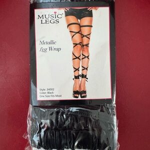 Music Legs Black Thigh High Leg Wrap